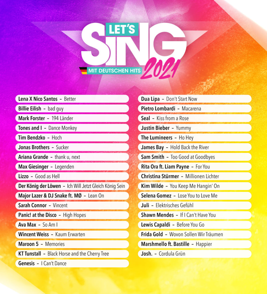 let's sing 2021 songliste int.ent news