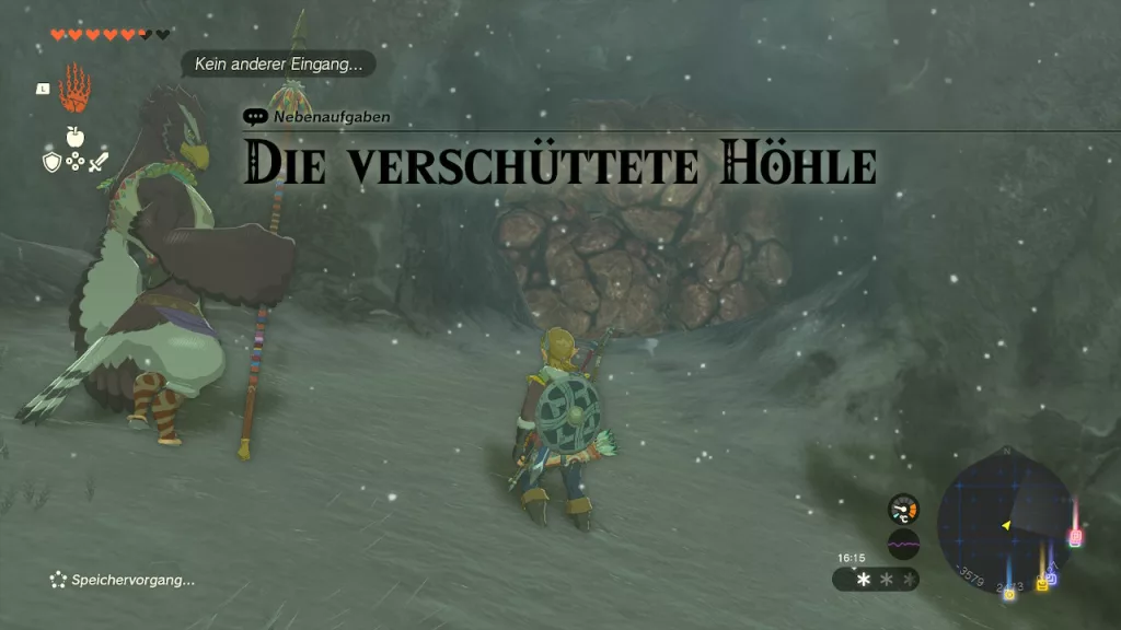 zelda tears of the kingdom die verschüttete höhle